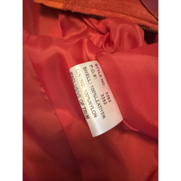Margaret Godfrey Jacket 8 Red Leather Suede Patchwork Retro 70s 80s Boho Vintage - Picture 6 of 6